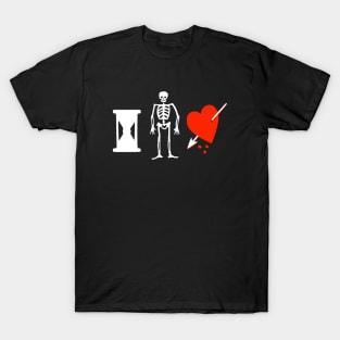 Jolly Roger Pirate Flag - Pirate John Phillips - Skull Skeleton Flag T-Shirt